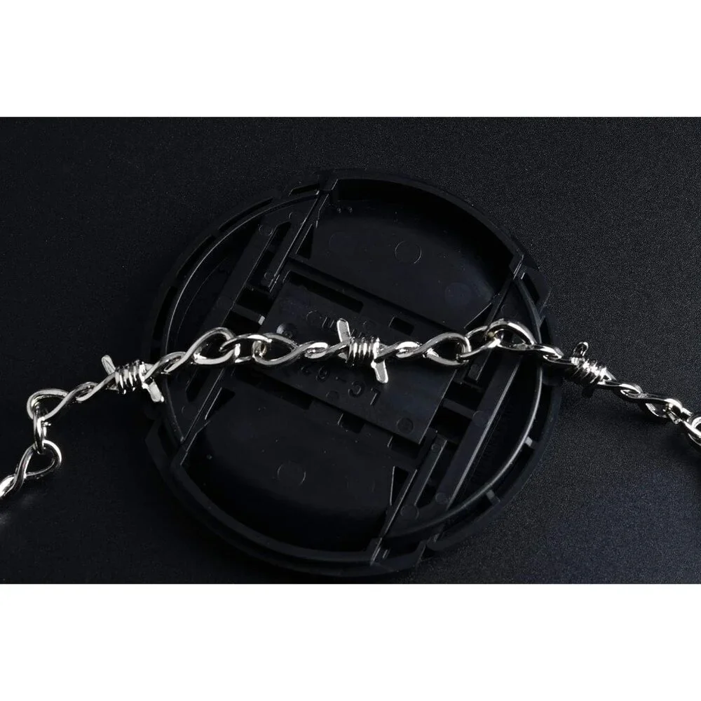 Punk Gothic Thorns Metal Barbed Wire Chain Necklace Bracelet Silver Jewelry for_5